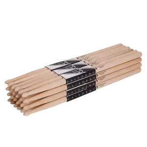12 Pairs 2B Drumsticks Maple Drum Sticks,  Suitable for adults & beginners, easy to grip for starters and meets professional drummers’ heavy-hitting needs; works for acoustic drums & electronic drums（FM-2B/5B-12P）