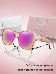 Tamwy Unisex Prescription Sunglasses, Fashion Large Square Frame, Uv400 Protection, Casual Style, Perfect for Travel and Parties, Sunglasses Mirrored, Trendy Square Sunglasses