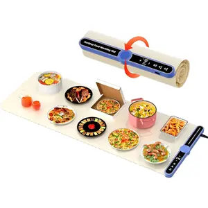 Warming Mat for Food Large (XXL:40"X15") Food Warming Mat for Countertop Parties Buffet 550W 8S Fast Even Heating 9-Temp Food Warmer