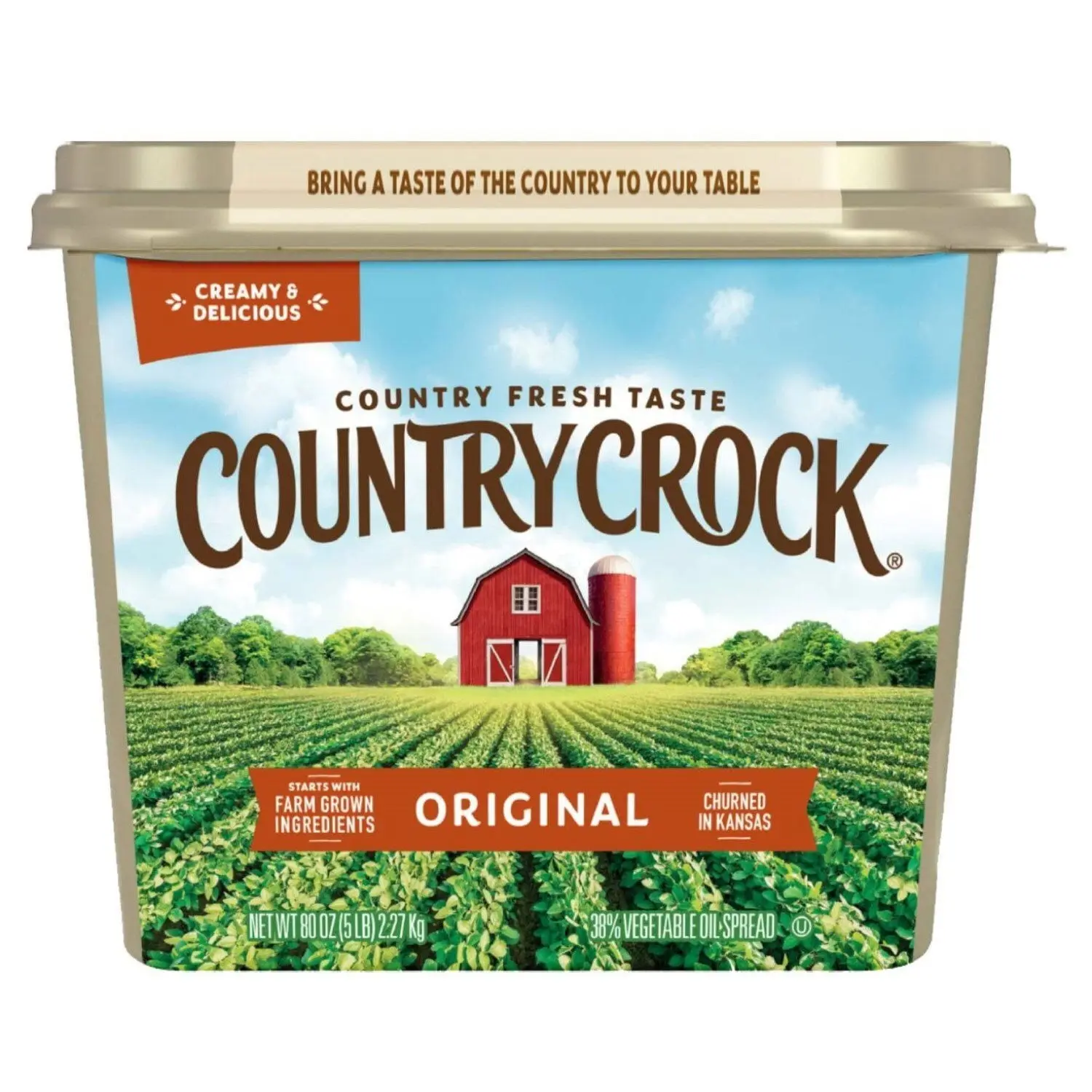 Country Crock Original Spread, 5 lbs. Tub – Creamy Buttery Spread for Cooking, Baking & Everyday Use