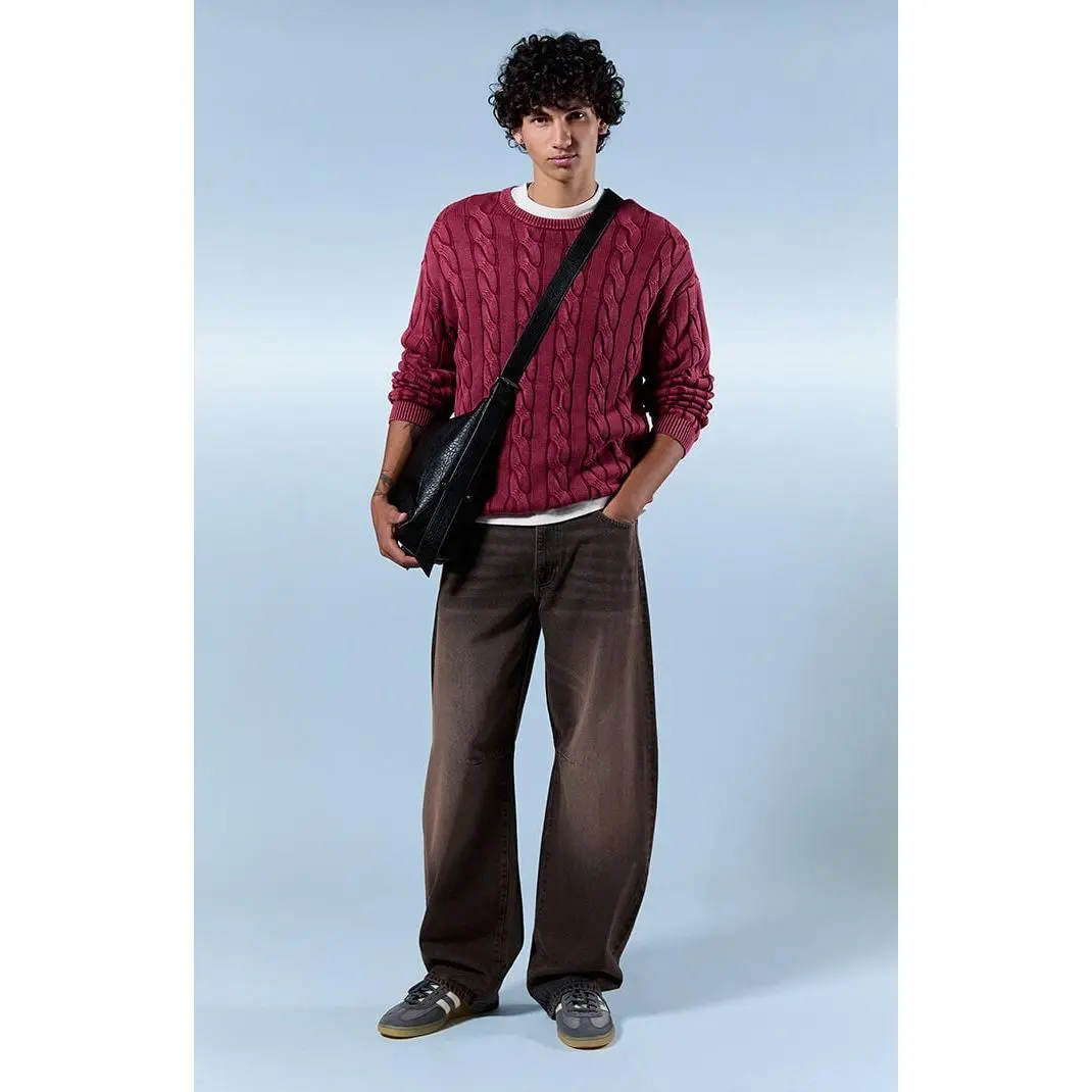 Pacsun Men's Mason Baggy Barrel Jeans Brown