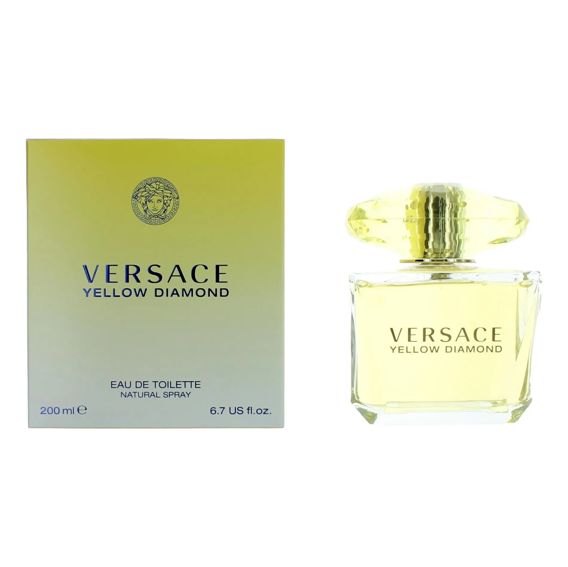 Women's Versace Yellow Diamond Eau de Toilette Spray, 6.7 oz Spray Bottle