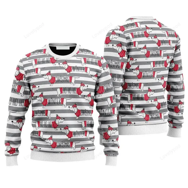 Dachshund Through The Snow Sweater, Ugly Sweater For Men & Women, Outfit For Christmas New Year Autumn Winter