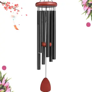 Aluminum Wind Chimes with Wind Catcher – Zen Outdoor Decor for Garden, Patio & Yard, Memorial Gift for Mom, Neighbor & Friends