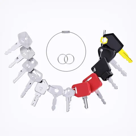 【Tool Upgrade】12PCS Heavy Equipment Master Key Set, Replacement Construction Ignition Keys for CAT 5P8500, JCB 14607, Takeuchi H806, John Deere AT195302, Hyster 166, Komatsu 787, Case S450, Hitachi, Volvo 777, Hardware Hand Tool, Industrial