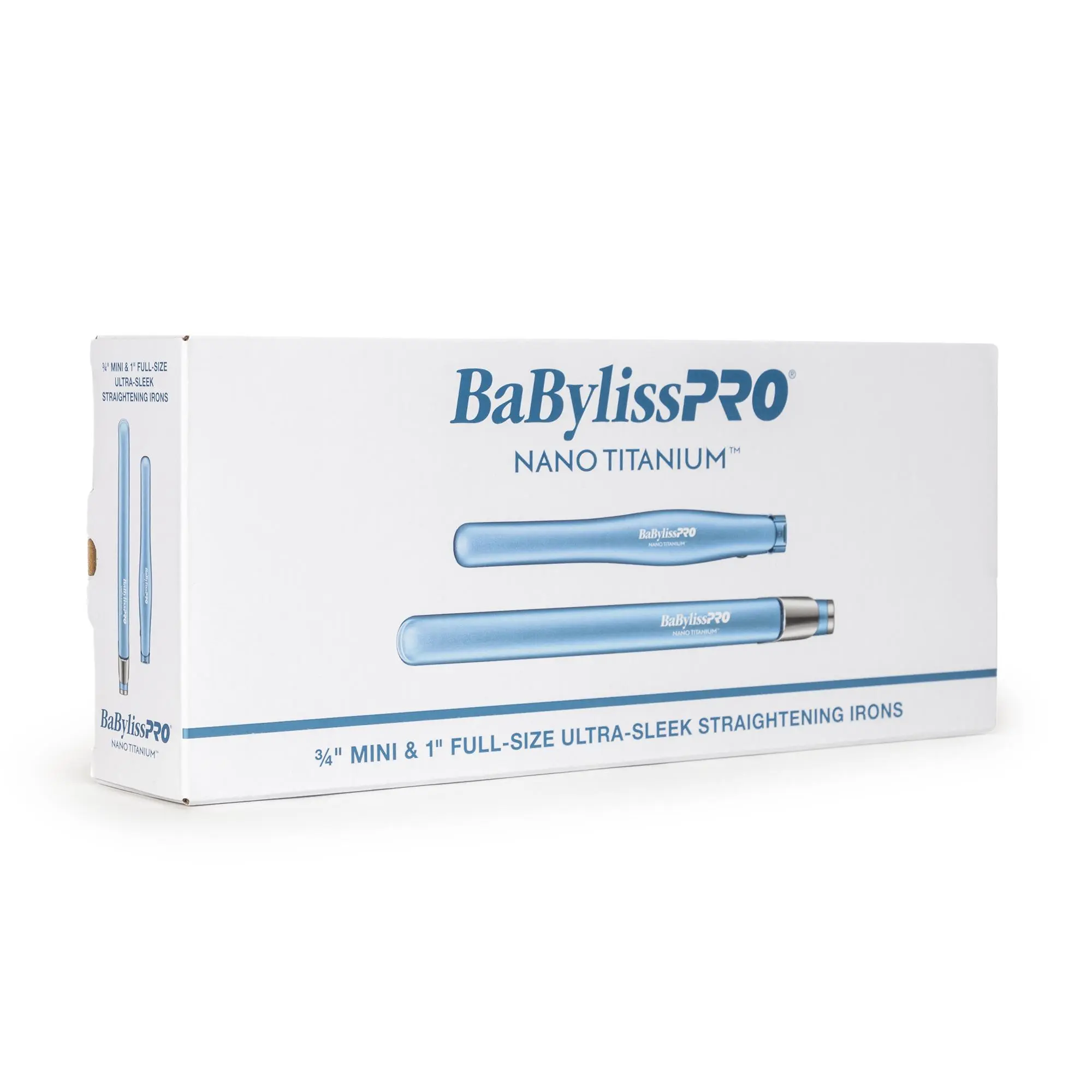 BaByliss Pro Nano Titanium 1" Ultra-Sleek Flat Iron & 3/4" Ultra-Sleek Straightener Prepack BNTPP93