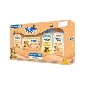 Ricitos de Oro Honey & Argan 4 pieces Care Kit , Shampoo, Soap, Body Lotion, Body Cologne 100 ml