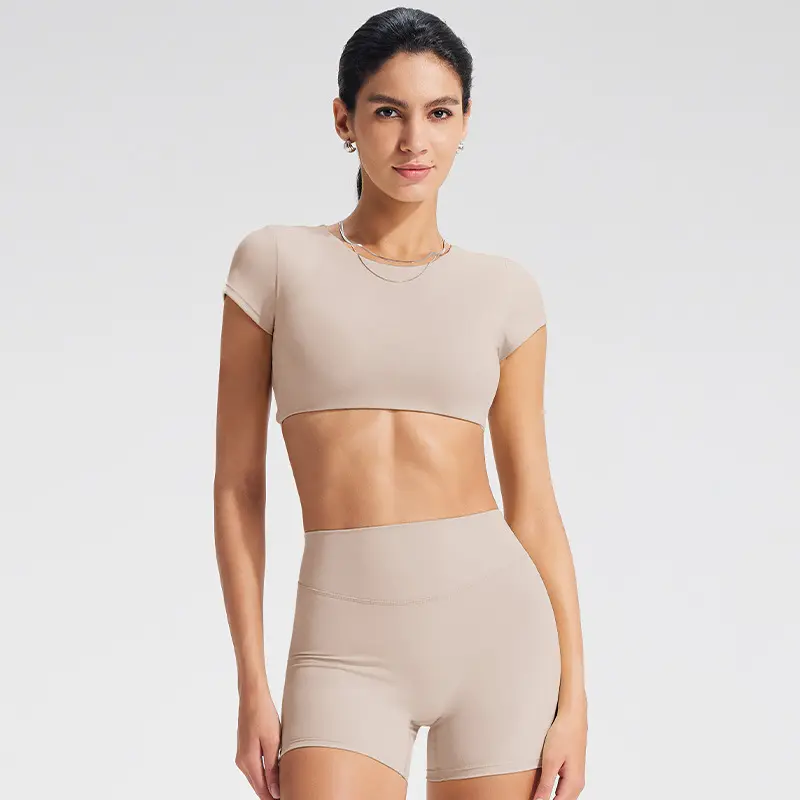 Apricot-colored suit