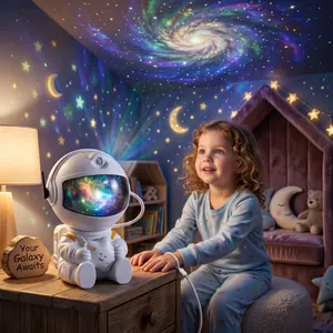 Astronaut Galaxy Star Projector, 8 Modes Remote Control Galaxy Light, 270° Adjustable Timer Night Light, Perfect Party & Gathering Gift for Kids Bedroom Decor