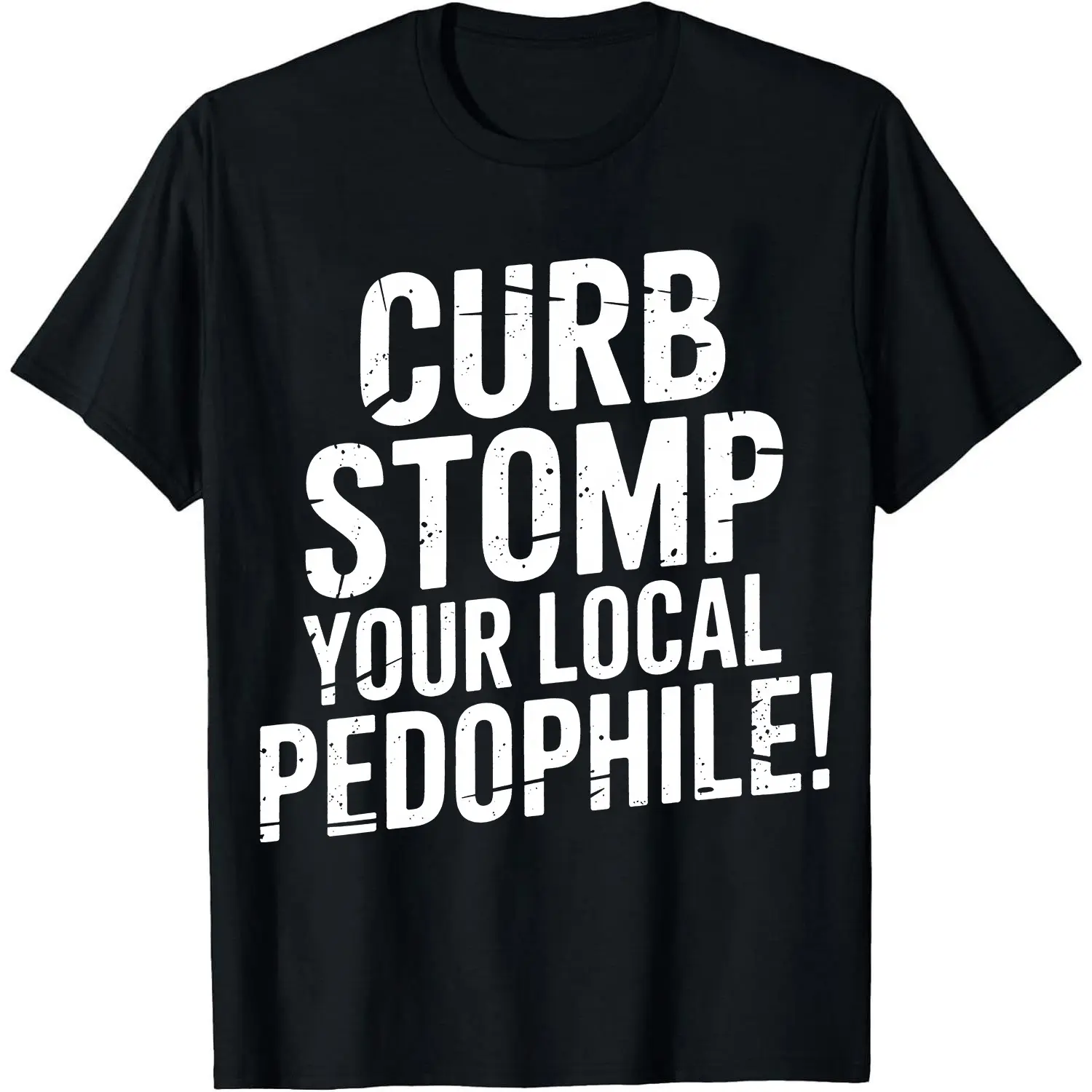 Men's "Curb Stomp" Graphic Tshirt, Soft Cotton Crew Neck Streetwear Top, Relaxed Fit Menswear for Casual Daily Wear
