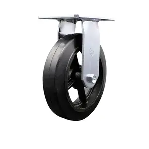 Service Caster MCM-SCC-35R820-RSR Replacement for McMaster Carr Caster 44785T34 - Rigid Top Plate Caster with 8 in. Black Rubber on Cast Iron Wheel - 500 lbs Capacity per Caster