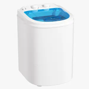 INTERGREAT Portable Washing Machine, 5.5 Lbs Compact Mini Portable Washer, 110V Single Tub Laundry Washer Machine for Apartments, Dorms, Traveling, RV, Blue
