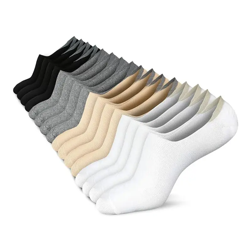 wernies No Show Socks 4 Pairs 8 Pairs Women Low Socks Non Slip Flat Boat Line, Ultra-Thin No Show Liner Socks, Moisture Wicking Non-Slip Boat Socks, Perfect Daily Basics for Summer Black Spandex