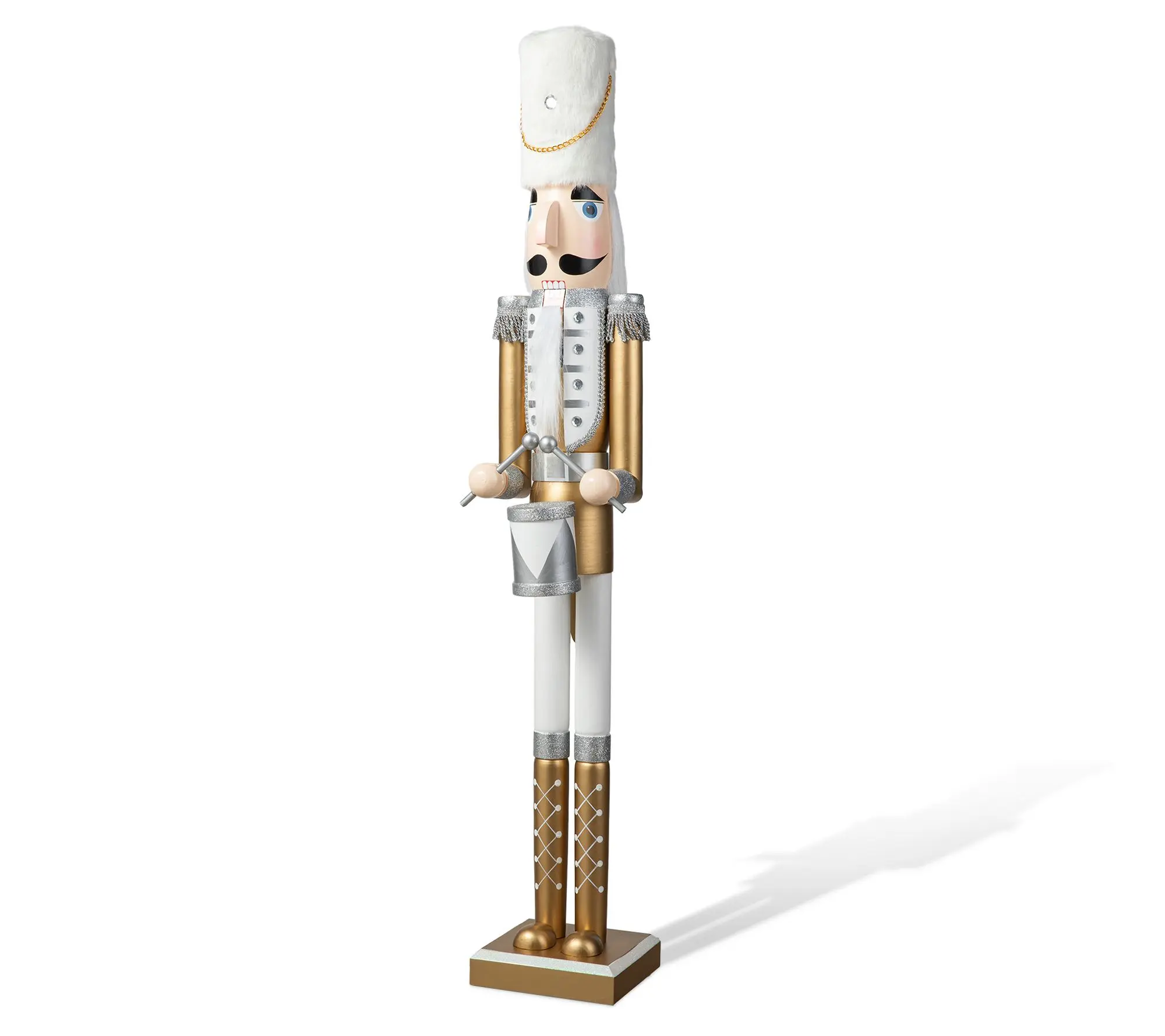 Glitzhome 42" Christmas Deluxe Gold Dressed Soldier Nutcracker