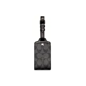 COACH Leather and Canvas Luggage Tag for Men in Black