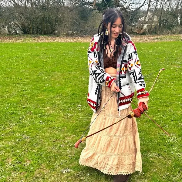 Native Wool Jacket, Alpaca Southwest Jacket, Native American Style Coat, Boho Knit Vintage Jacket, Native American Style Coat
