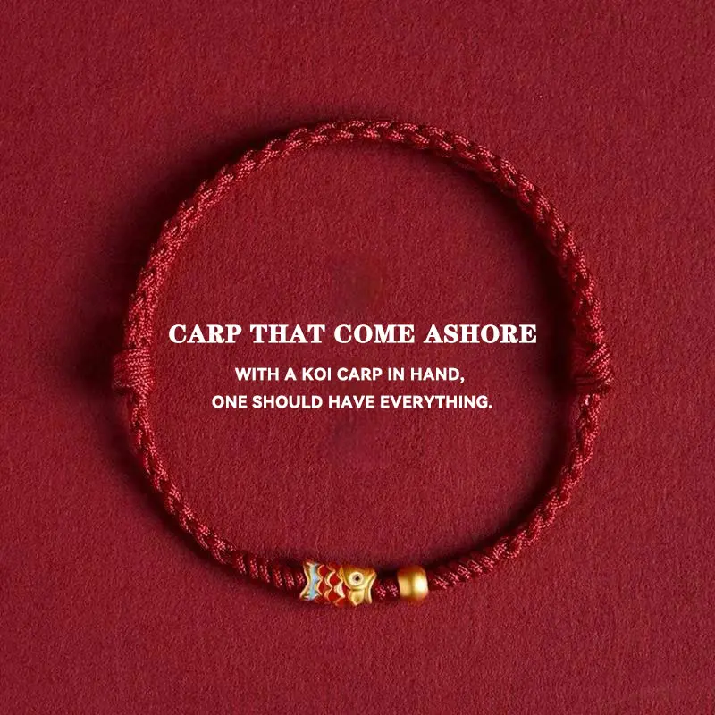 Red String Bracelet for Women for Good Luck in Their Zodiac Year, Woven Bracelet for Men for Exams and Graduate School, Couple's Anklet