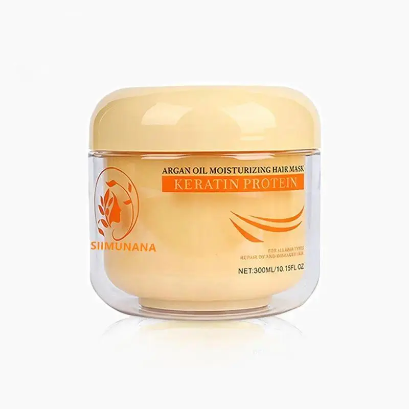Simple Clean Hair Mask with Keratin & Argan Oil - 300mL Deep Conditioning Treatment for Hair & Scalp Care, Silicone-Free, Alcohol-Free, Anti-Frizz Nourishing Hydrating Moisturizing Haircare