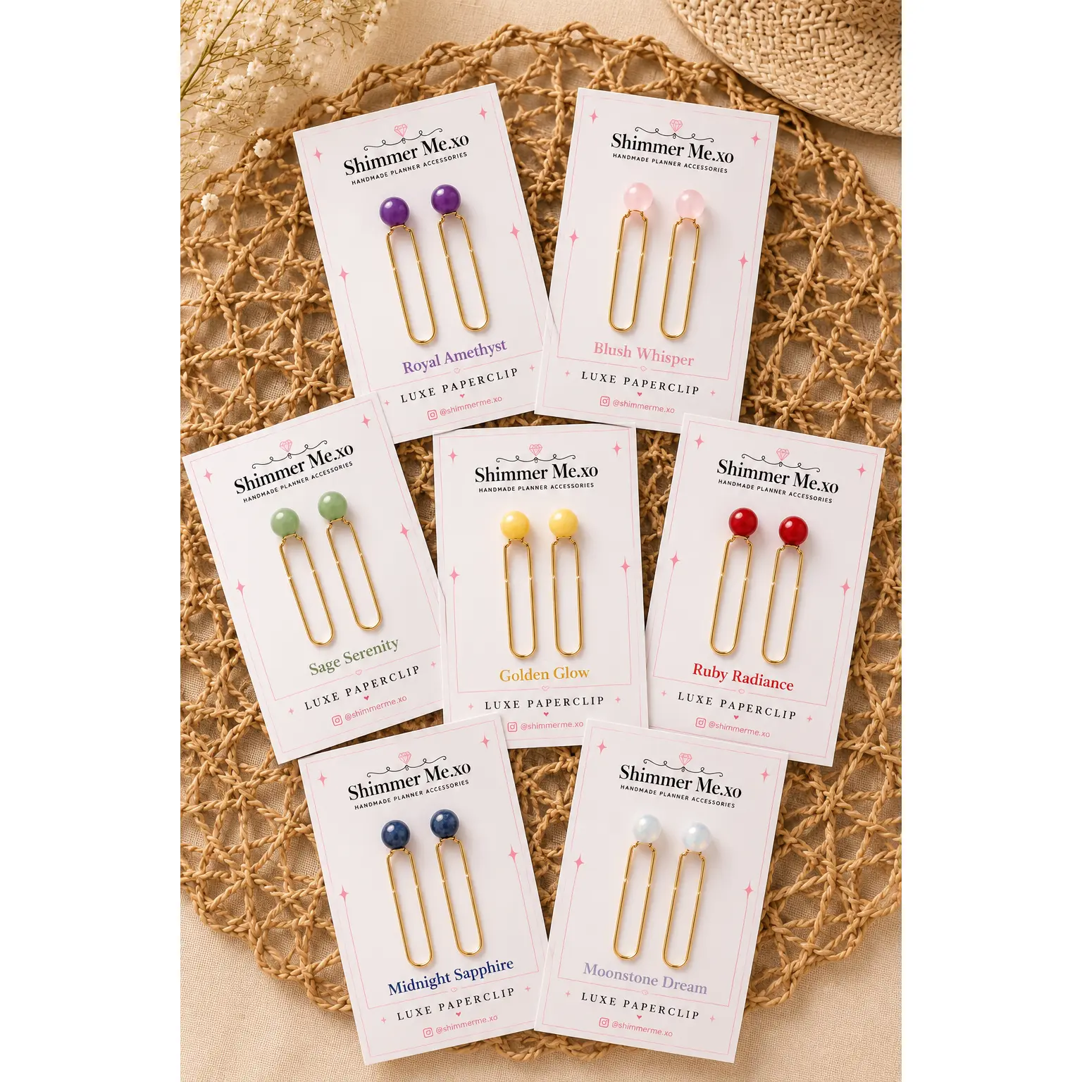 Natural Stone Paperclips