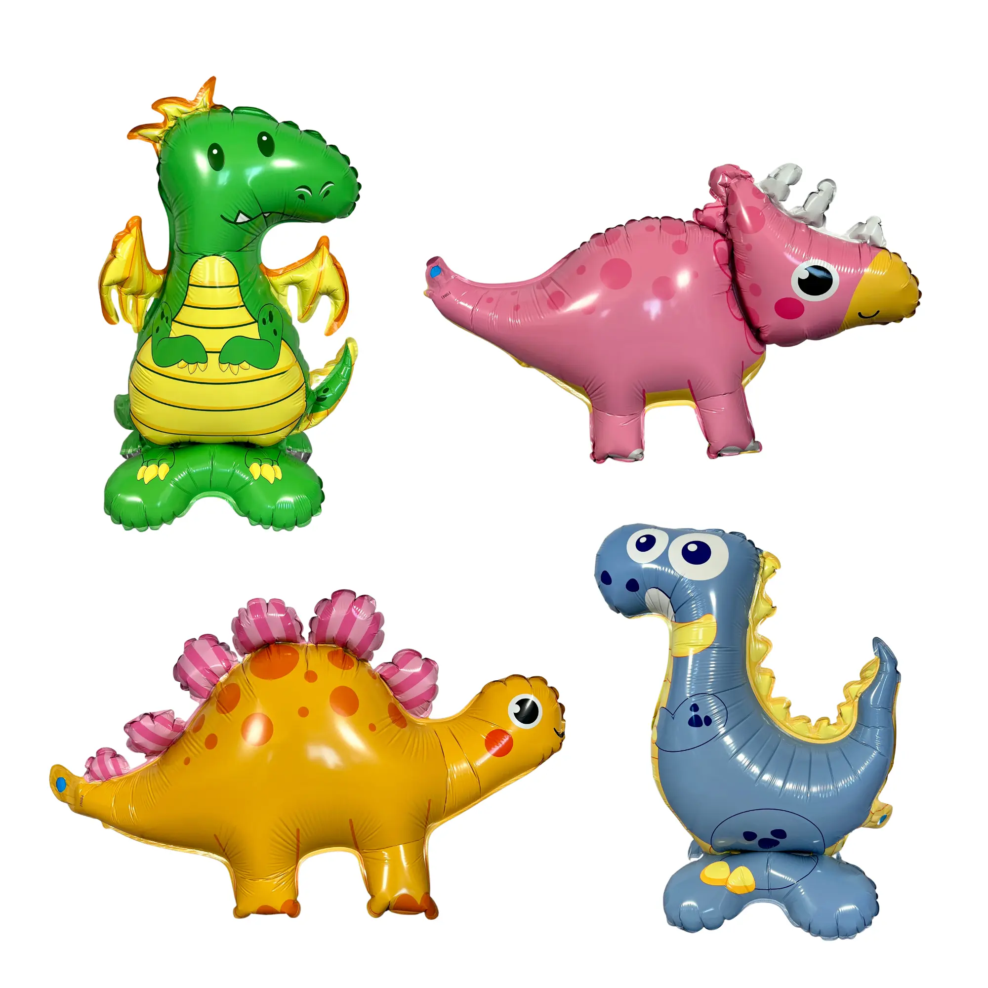 Dinosaur & Dragon Mini Balloon Set – Party Decor for Kids (4-Piece Set)