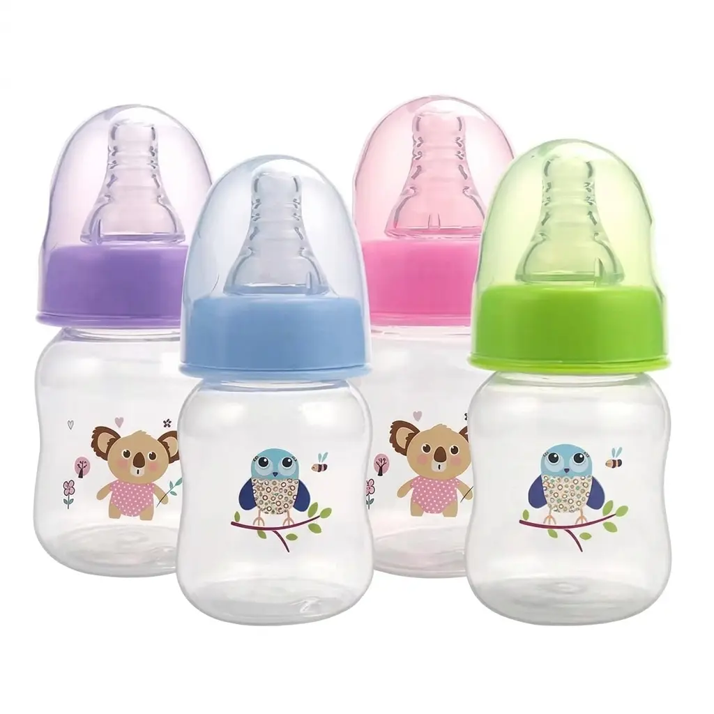 4 Pack Baby Bottles for Newborns BPA Free Infant Feeding Bottles Breastfeeding Transition Vented Design for Gas & Colic Relief Baby Bottle Set
