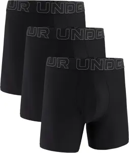 Under Armour Men's Plain Performance Tech Mesh Boxerjock Briefs, 6" Inseam, Breathable Stretch Hem, All-Day Comfort, Ultra-Soft, 3-Pack