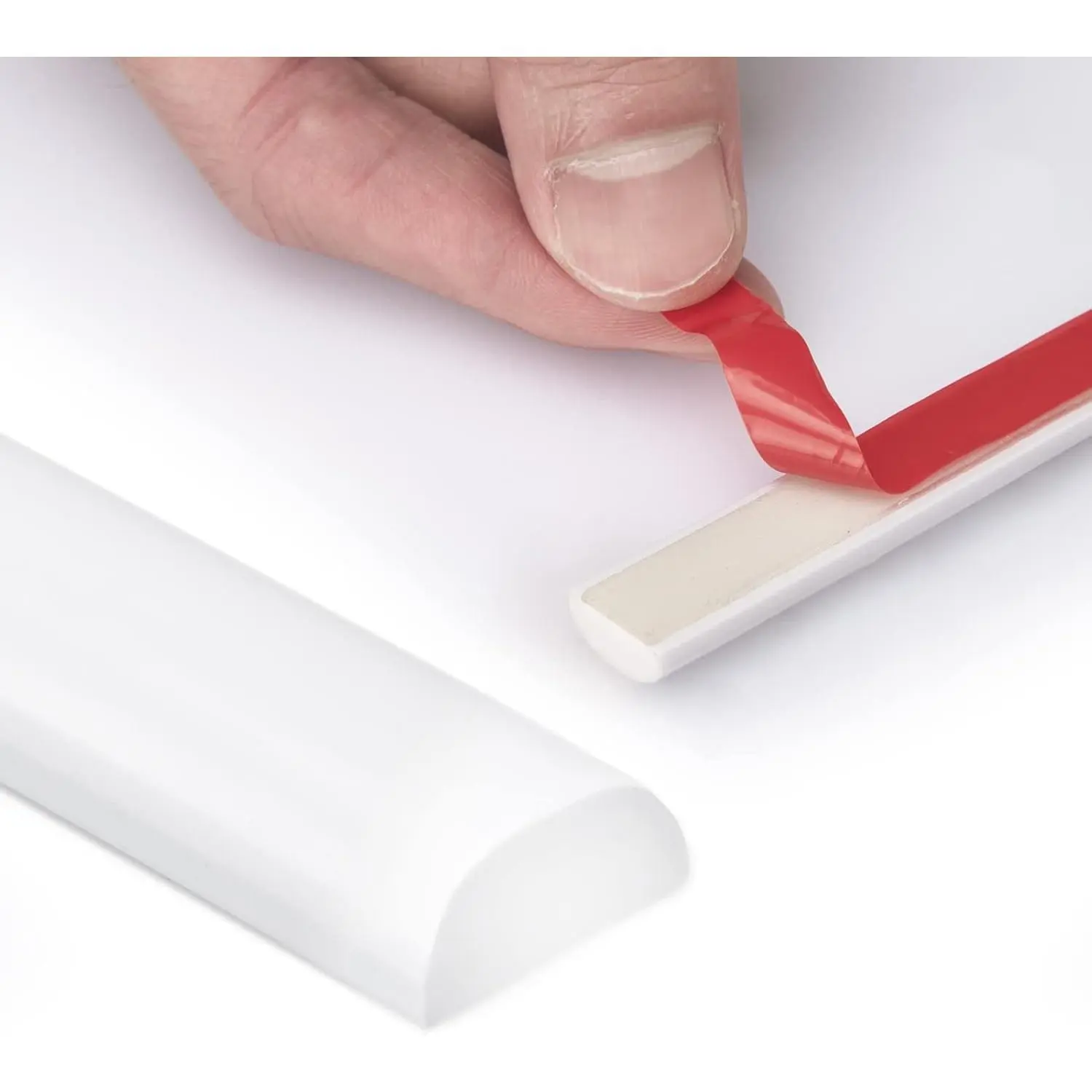 10 Ft Flexible Peel and Stick Trim Molding for Backsplash Tile Edge, Self-Adhesive Wall Trim for Corner Decor, 120x0.47x0.2 Inch White