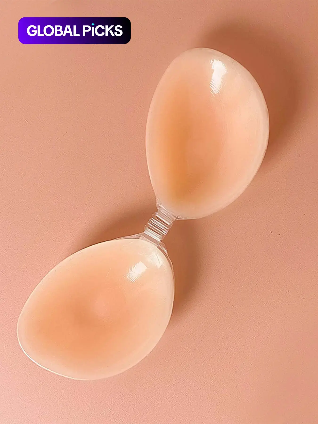 Women's Solid Color Minimalist Silicone Nipple Cover, Invisible Reusable Waterproof Push Up Nipple Cover, Ladies Lingerie Accessories for Daily Wear Underwear, Triangle Nipple Covers, Bra Accessory