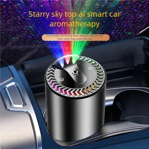 Car interior aromatherapy machine - Home Aromatherapy Oil Diffuser-fragrance aroma diffuser - air freshening and purification - breathing atmosphere light effect - starry sky light effect - with multiple modes to switch Adjustable