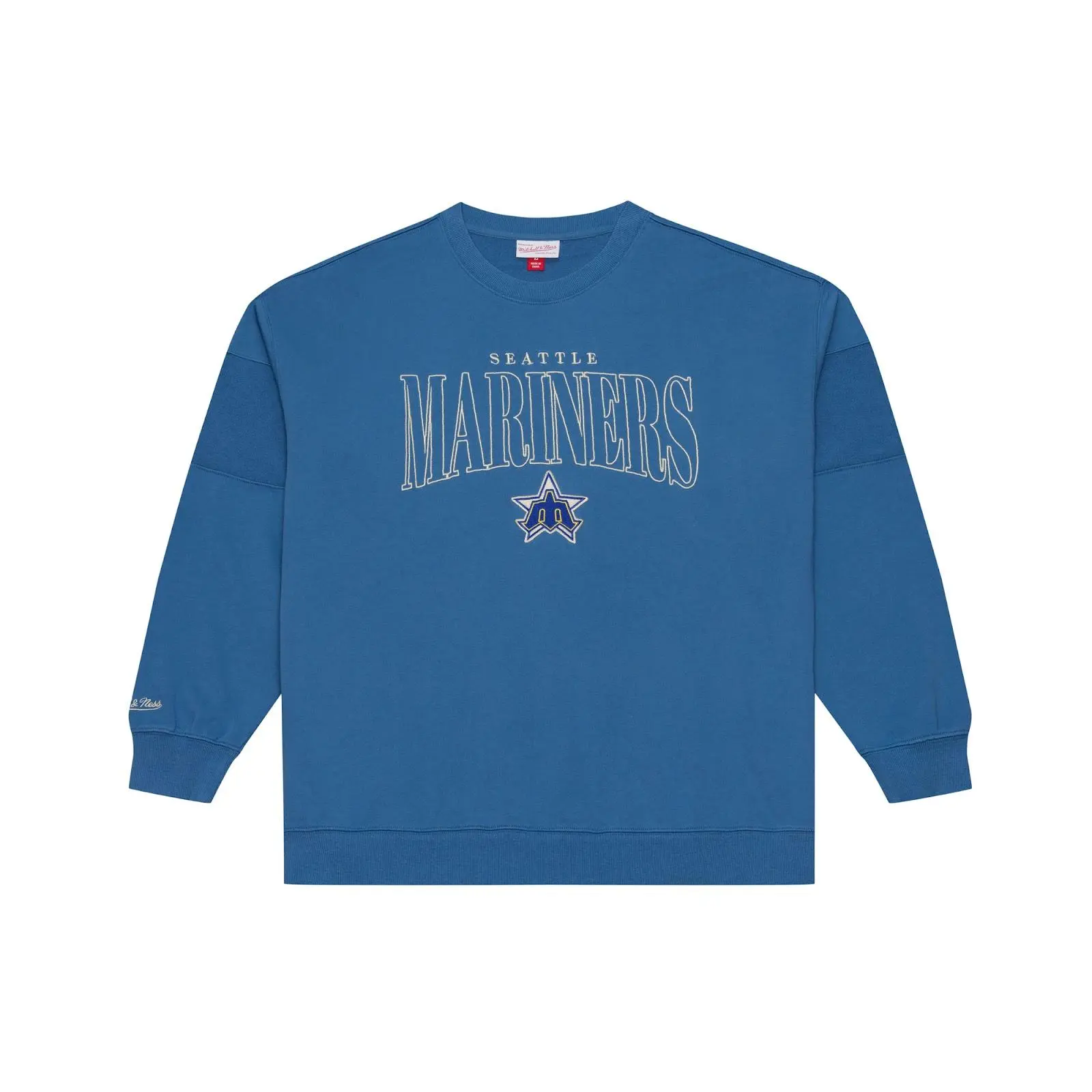 Seattle Mariners Blue Heritage Hues Fleece Sweatshirt MLB Throwback Crewneck Vintage Fan Gear Mitchell & Ness