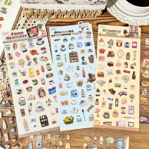16 Sheets Pet Material Stickers, Sticker Packs, 4 Styles X 4 Sheets Per Bag, DIY Scrapbooking & Journaling Supplies, Decorative Stickers for Crafts, Art Stickers