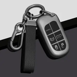 Tpu Car Key Case Cover for Jeep Grand Cherokee, Renegade, Compass, Durango, Charger, Challenger, Journey, Fiat 500x, Holder Accessories Key Fob Cover, Car Key Protector