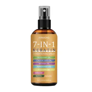 7-in-1 Keratin Hair Spray, 3.38 fl oz - Lightweight Frizz Control formula instantly detangles and hydrates. Suitable for dry, oily, and all hair types. Apply evenly for silky, voluminous hair. Travel essential and perfect holiday gift.
