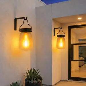 New Gen2 Solar Lantern Outdoor Lights – Flickering Flame Effect for Garden, Solar + USB Dual Charging, IP65 Waterproof, Perfect for Balcony, Patio, Yard.#summervibes