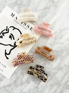 3.5" Acetate Tortoise Hair Clips - ALLIE