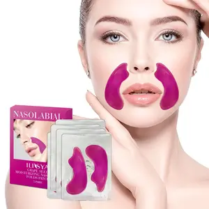 Grape Seed Extract Face Patch, 5 Pairs Collagen Hydrating Moisturizing Mask Mouth Skincare Lifting Sticker Mask, Facial Skin Care Product for Women & Men, Smooth Beauty Products, Pink, Daily