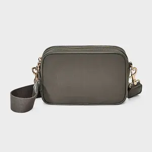 Double Zip Camera Crossbody Bag - Universal Thread Gray Double Zip Camera Crossbody Bag - Universal Thread Gray