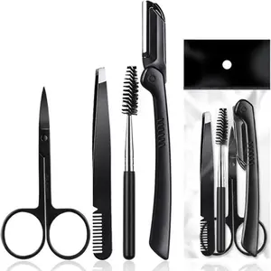 Eyebrow Trimming Kit, 1 Set Eyebrow Shaping Tool & Eyebrow Brush, Professional Eyebrow Trimming Tool for Home & Travel, Makeup