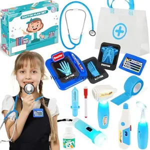 Kids Doctor Play Set for Toddlers 3–5, 15 PCS Doctor Kit with Real Stethoscope, Pretend Play Medical Toys for Boys & Girls, Educational Role Play Toy, Halloween Birthday Gift