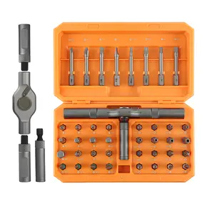 42 in 1 Ratchet Precision Screwdriver Set Handle Portable Pen Manual Hand Tool Kit Wireless Cordless Magnetic Mini Small Bit for Xiaomi Mobile Cell Phone Watch Repair Home Household Micro Laptop PC Multifunctional Professional