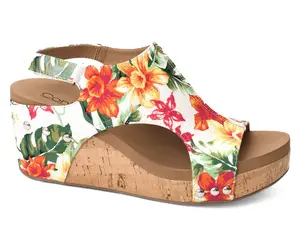 Corkys Carley White Floral Sandal