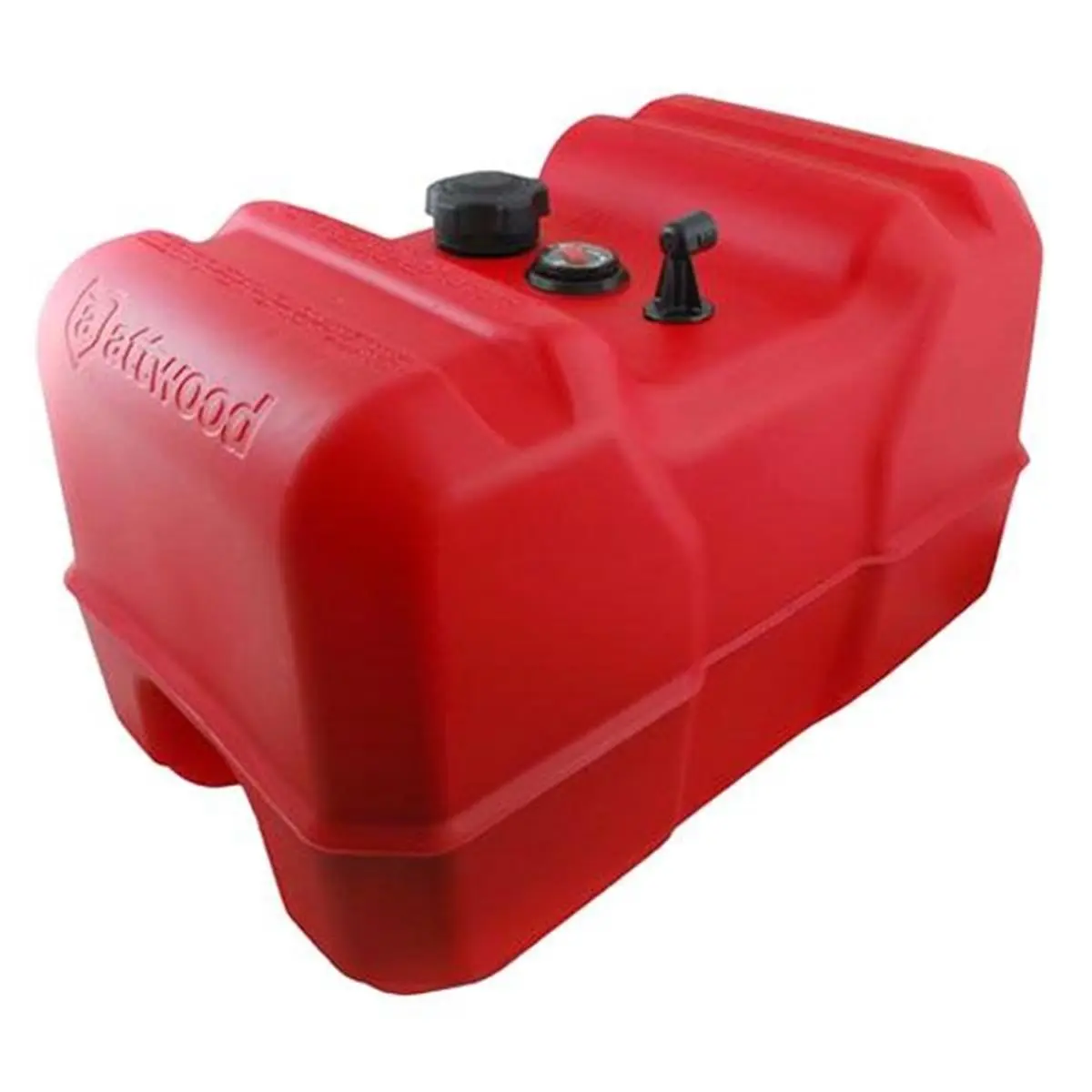 Attwood Marine 8812LPG2 High-Strength Portable Fuel Tank, 12 gal Capacity with Gauge, Automatic Vacuum Valve, Exclusive Ratcheting Cap, Ergonomic Handle, All-Conditions Fuel Tank