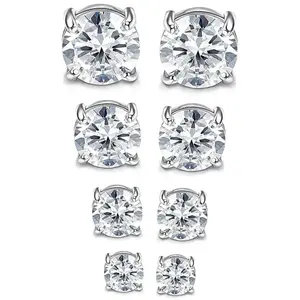 6/8MM Stainless Steel Magnetic Stud for Men Women, Non Piercing Clip on Earrings