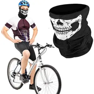 3pcs Skull Mask Warm Breathable Winter Outdoor Protector Ditch Frozen Face & Neck Seamless Polyester Microfiber Stretchy Fabric for Motocycling Cycling Hiking Camping Skiing Halloween Cosplay