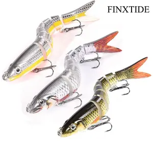 FINXTIDE 3PCS Free Combination Set Multi Jointed Fishing Lures 135mm/20g Crankbait 8 Segments Wobblers Artificial Bait Hard Swimbait Lure Dealsforyoudays