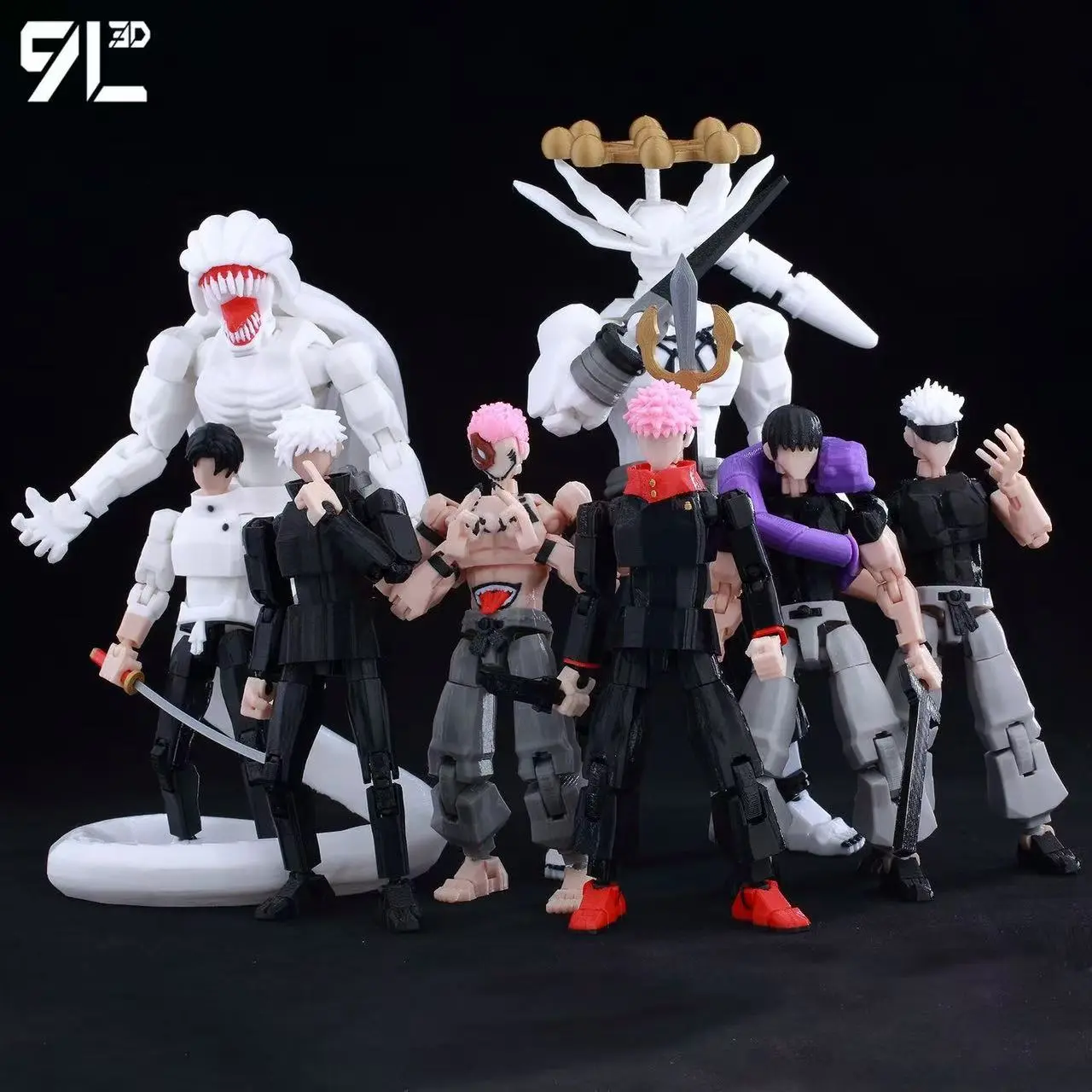 9L 3D Printed Jujutsu Kaisen Fushiguro Toji Multi-Jointed Shapeshift Action Figure, Unisex Anime Fan Toy, 12+ Age Model Collectible Figurine, Ornament Gift for Toy & Hobby Enthusiasts, Action Figures