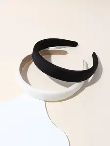 Women's PU Leather Hairband Set Headband, Durable Anti-Slip Design, Plain Pattern, Casual Style, All-Season Use, & Colors, Solid Color Headband