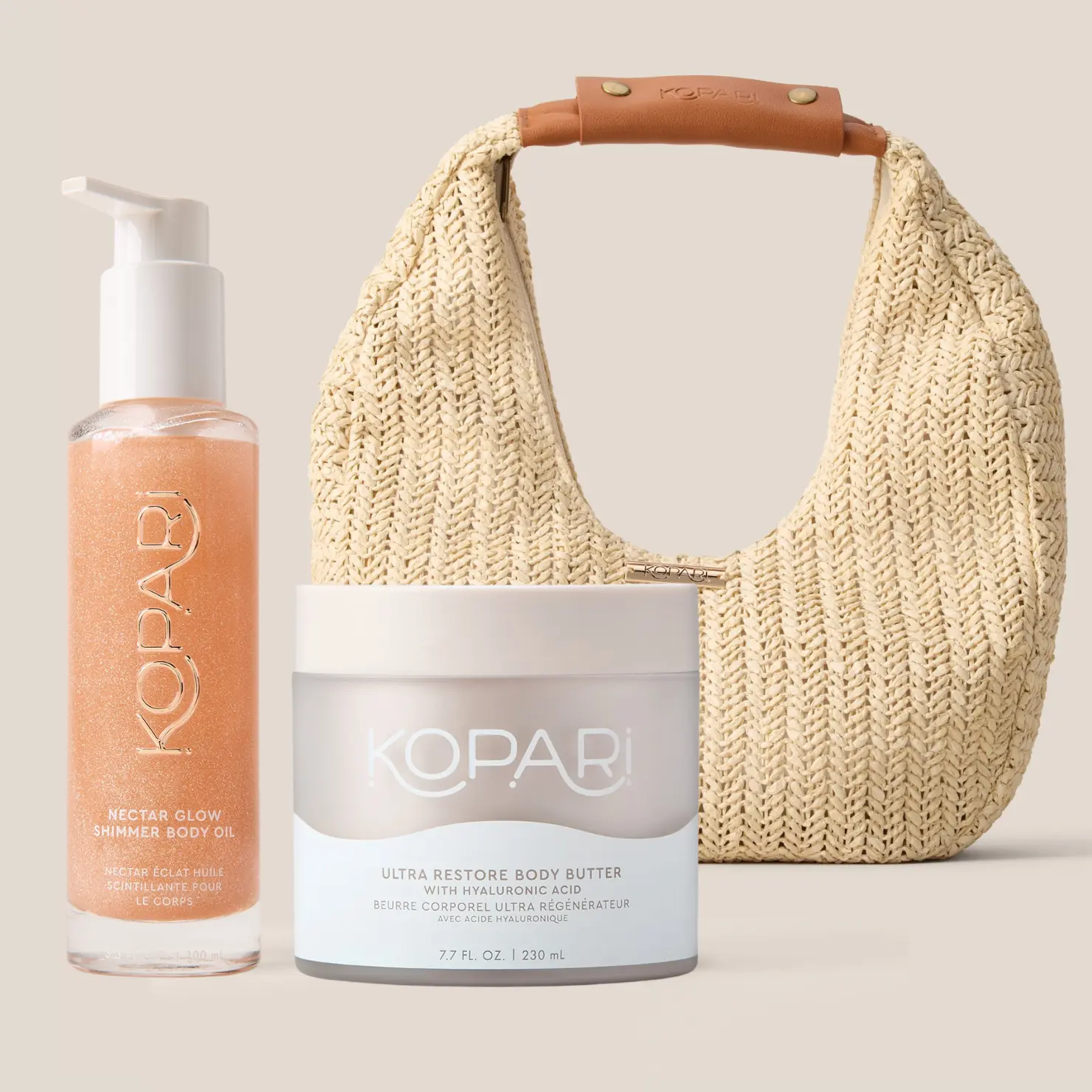 Kopari Luminous Layers Body Duo with Shimmer Body Oil + Moisturizing Body Butter