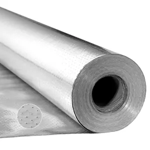 fathersdaygift VEVOR Double Reflective Insulation Roll, Perforated Woven Fabric Radiant Barrier, 0.15mm 48 inx 250 ft, Double-Sided Aluminum Foil Heat Reflective Shield, Thermal Insulation Roll for Window RV Roof