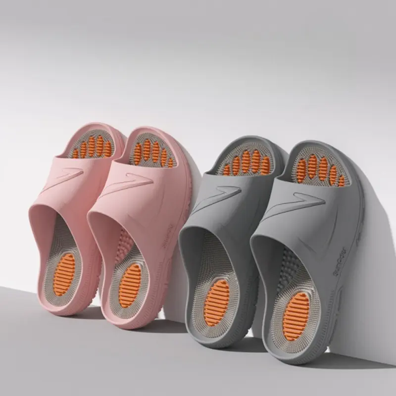 Men' & Women' Sole Massager Slippers - Anti-Slip Therapeutic Foot Massager Suitable for Indoor Home Use,, Pure Color Round Toe, Cushioned Sole for, Casual for